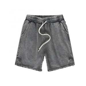 Pantalones cortos transpirables de secado rápido de lona informales sólidos impresos a granel unisex personalizados para hombres - Product Image 1