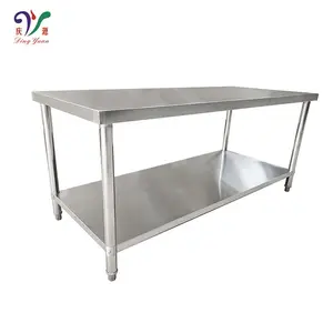 Tabela de trabalho comercial inox para cozinha, tabela de aço inoxidável para equipamentos de cozinha industriais