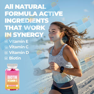 Gomitas de Biotina y Vitamina E de Marca Privada OEM/ODM para Hombres y Mujeres, Apoyo para el Cabello, la Piel y las Uñas, Fuerza y Brillo, Suplemento a Granel - Product Image 5
