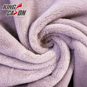 KINGCASON Tela Al Por Mayor 100% poliestere eco-friendly materia nuovo processo personalizzato di colore bianco tessuto Sherpa per cuscino pigiama - Product Image 6