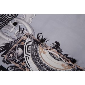 Custom Mens Digital Printed Dress Shirt Regular Fit Satin Anti-Wrinkle Party Button <b>Down</b> Shirt - Product Image 4
