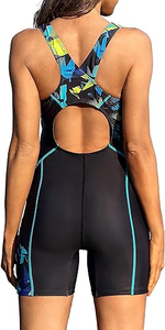 Costume da bagno da <span class=keywords><strong>donna</strong></span> Boyleg intero rimovibile per petto Racerback costumi da bagno Fitness costume intero costume da bagno per bambini - Product Image 2