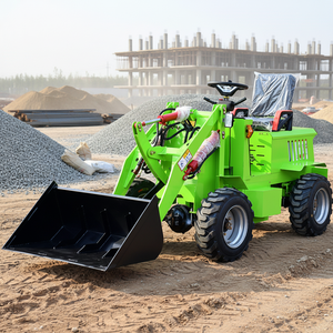 Top Sale 4x4 Wheeled Electric Mini Loader Lithium Battery New Condition Home Use Backhoe Loader Includes Engine Motor Pump