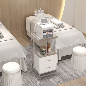Modern Gold Metal Salon Trolley <b>Cart</b> Drawers 4-Wheel Rolling 360-Degree Rotation 80kg Load Capacity for Barber Shop Beauty Salon - Product Image 4