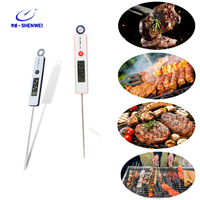 Termometer Daging Digital Keamanan Pangan SW, Termometer Permen/Lilin dengan Probe Layar LCD, Peralatan Memasak BBQ Dapur