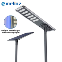 Lampu Jalan Luar Ruangan Tahan Air IP67 Aluminium 150W-300W Sensor Radar LED Panel Surya Kontrol Jarak Jauh Bodi Lampu Paduan Aluminium