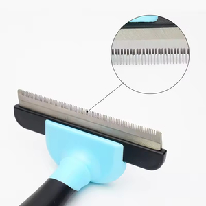 Brosse démêlante professionnelle en plastique et acier inoxydable, écologique et sûre, pour enlever les poils lâches des chiens et chats, petite taille, pour toilettage - Product Image 2