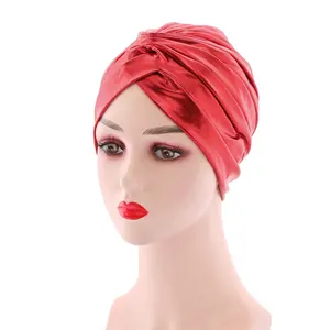 Zifeng OEM Testa turbante mới phụ nữ Châu phi của đồng bằng chéo hat Muslim cap