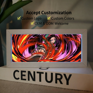 إصدار جديد لعام 2026: مصباح طاولة أنيمي بشحن لاسلكي وإضاءة RGB للشخصيات، مصباح ليلي LED للطاولة مع إطار للديكور - Product Image 1