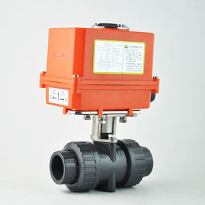 Katup Bola Bermotor Plastik PVC 2 Inch DN50 Aktuator Listrik 2 Arah 24V 220V Double Union 63mm - Product Image 2