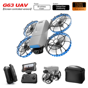 Drone RC G63 avec contrôle par écran, double caméra, flux optique, pliable, quadricoptère, caméra brushless, pour débutants - Product Image 1