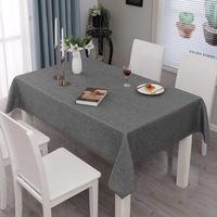 Nappe rectangulaire en lin et polyester, imperméable, anti-taches, lavable, nappes en lin, nappes pour mariages