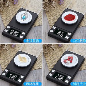 Mini Digital Scale 0.001g Precision <b>Pocket</b> Scale With Lid Jewelry Weighing LCD Display Battery Powered <b>Plastic</b> Rectangle Shape - Product Image 5