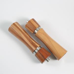 相思木盐胡椒研磨机套装木质厨房香料研磨机，具有可调节的细粗陶瓷芯 - Product Image 3