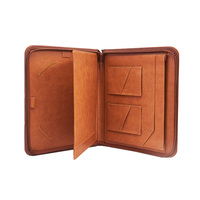 Carpeta de Cuero PU Personalizada con Logotipo Binance, Tamaño A4/A5, Artículos de Oficina, Papelería, Carpeta de Presentación con Cierre, Carpeta de Archivo