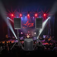 Altavoz de columna activa integrado con sistema de altavoces PA activo profesional DSP de 18 pulgadas, potente sistema sub y line array