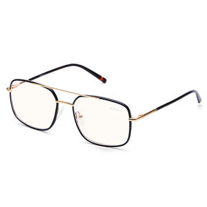Lunettes de vue carrées grises anti-lumière bleue, monture intégrale, modèle unisexe adulte 9006 XS9006 - Product Image 1