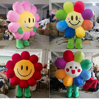 Funtoys Funny 2m High Personnalisé Petite Fleur Gonflable Avec Sourire Mascotte Costumes Design Animal Mascotte Costume à vendre