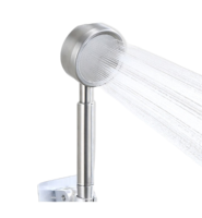 Ensemble de robinetterie de douche de salle de bain en acier inoxydable SUS304 finition huilée, avec pommeau de douche pluie et douchette à jet doux à commande monocommande