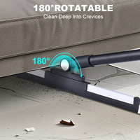 Serpillère à tête rotative à 180° OKKiHOME, serpillère pour sol avec long manche, serpillère balai pour le nettoyage des fenêtres