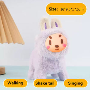 Mainan hewan elektrik, silikon kartun mewah populer Flash wajah berlari dan menyanyi - Product Image 5