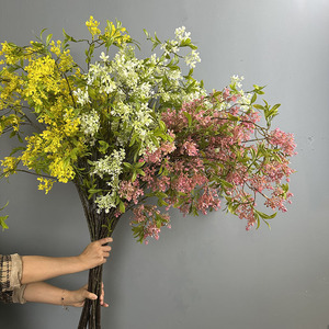 Flores Artificiales para Boda, Rama Grande de Forsythia en Cascada, Lila Artificial, Decoración Floral para el Hogar, Sala de Estar, Paisajismo, Venta al por Mayor - Product Image 3