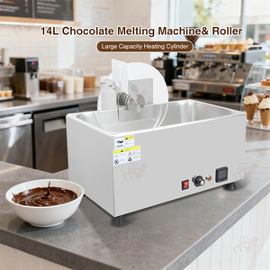 Fondoir <span class=keywords><strong>à</strong></span> chocolat chaud bonbons beurre <span class=keywords><strong>fromage</strong></span> 14l pot de fusion de chocolat électrique 220v Machine de trempe au chocolat professionnelle - Product Image 2