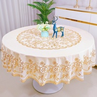 Grande Taille, Motif Floral, Tissé, Imperméable, Résistant à l'Huile, Durable, Anti-brûlure, Anti-tache, Jetable, PVC, Style Européen, Dentelle Haut de Gamme