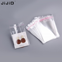 Sacs en polypropylène transparents personnalisés JIJID avec fermeture adhésive, tailles assorties, sacs autocollants transparents pour la vente au détail, les aliments et l'artisanat