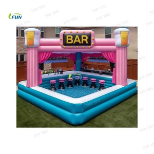 Outdoor <strong>Floating</strong> Inflatable PVC Swimming Pool <strong>Bar</strong> <strong>Tent</strong> with Seats Custom Design for Adults Garden Party Beach Backyard Events - Product Image 6