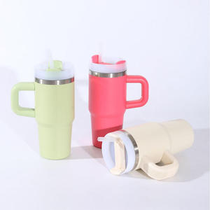 Promoción de Fábrica: Vaso Térmico Infantil de Acero Inoxidable 304 de 420ml con Asa y Pajita, Diseño Deportivo, Aislamiento al Vacío, para Coche, para Hielo - Product Image 2