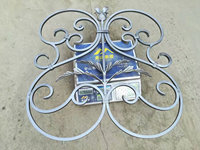 Pièces de balustrade de balcon en fer forgé pour extérieur, rosettes décoratives en fer forgé