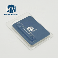 Couvercle en PET transparent Blister à clapet réutilisable avec cintre en plastique et carte en papier pour pot en verre de cire Dab résistant aux enfants