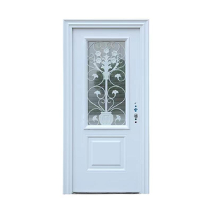 Bowdeu – portes intérieures en acier de pin en verre américain, Inserts ovales en verre, porte en acier américain avec verre, prix d'usine bon marché - Product Image 4