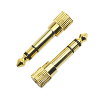 Convertisseur Audio de vente d'usine 6.35mm femelle à 3.5mm mâle connecteur d'écouteur Jack adaptateur de casque stéréo