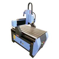 Mini 2.2kw broche moteur alimentation petit routeur CNC de bureau 6090 bon marché avec grand rotatif pour la conception 3D en bois