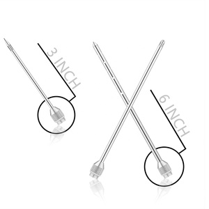 Injecteur de marinade pour barbecue, <span class=keywords><strong>seringue</strong></span> manuelle en acier inoxydable pour la cuisine, kit de 2 oz pour injecter de la marinade dans la viande, <span class=keywords><strong>seringue</strong></span> pour la dinde - Product Image 3