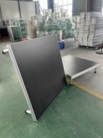 Plateforme de scène modulaire en alliage d'aluminium 1,22 x 1,22 m avec surface antidérapante, portable et robuste, capacité de charge de 1000 kg