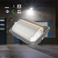 Lámpara de Pared LED Cuadrada de Aluminio, 40W, Regulable 0-10V, Sensor de Movimiento, Impermeable, Policarbonato, Fotocélula, Uso en Exteriores