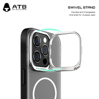 ATB vente en gros porte-anneau magnétique Invisible étanche antichoc TPU + PC étui de téléphone anti-empreintes digitales pour