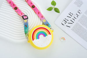 Porte-monnaie en silicone en forme de beignet 3D mignon, sucette arc-en-ciel, sac à clés pour téléphone, cadeau promotionnel pour enfants, <span class=keywords><strong>portefeuille</strong></span> - Product Image 6