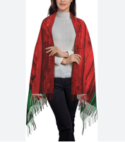 Écharpe d'hiver pour femme avec drapeau du Congo, écharpe douce et chaude, écharpe en cachemire à franges