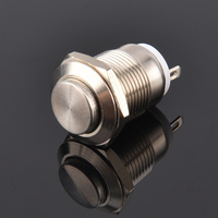 Interrupteur à bouton-poussoir momentané HB IP65 étanche en aluminium et acier inoxydable à tête plate 1NO, réinitialisation manuelle pour chauffe-eau sans réservoir