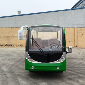 Bus de tourisme de luxe rétro électrique vert vintage 14 places personnalisé à prix d'usine pour complexe hôtelier et hôtel - Product Image 1