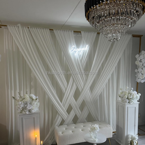 SMOOTH Church Wedding White Drapery Wedding Ice <b>Silk</b> <b>Curtain</b> Wedding Facric <b>Curtain</b> Event - Product Image 1