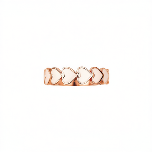 Anillo de Aleación Chapado en Oro Rosa con Forma de Corazón E3199, Joyería Unisex Linda para Uso Diario, Regalo para el Día de San Valentín - Product Image 1