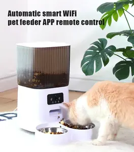 Alimentador automático de comida para gatos con microchip y wifi para perros con control remoto de la aplicación TIZE Tuya, alimentador inteligente para mascotas con cámara