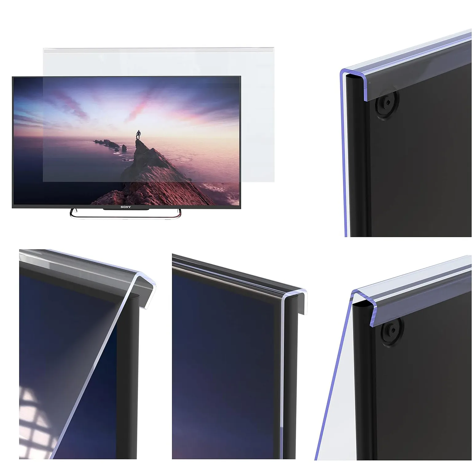 Panel Protector de pantalla Anti luz azul para 32 40 50 55 60 65 70 75 80 85 pulgadas TV Protector de pantalla Acrílico