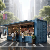 Kiosque mobile de restauration rapide sur mesure, conteneur en aluminium, hot-dogs, snacks, chips, café, crème glacée, camion de vente ambulante