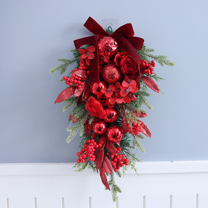 Cross Border Wholesale <b>Christmas</b> Inverted <b>Tree</b> <b>Christmas</b> <b>Wall</b> Hanging Decorative Pine Cone Berry Holiday <b>Christmas</b> Door Hanging - Product Image 4